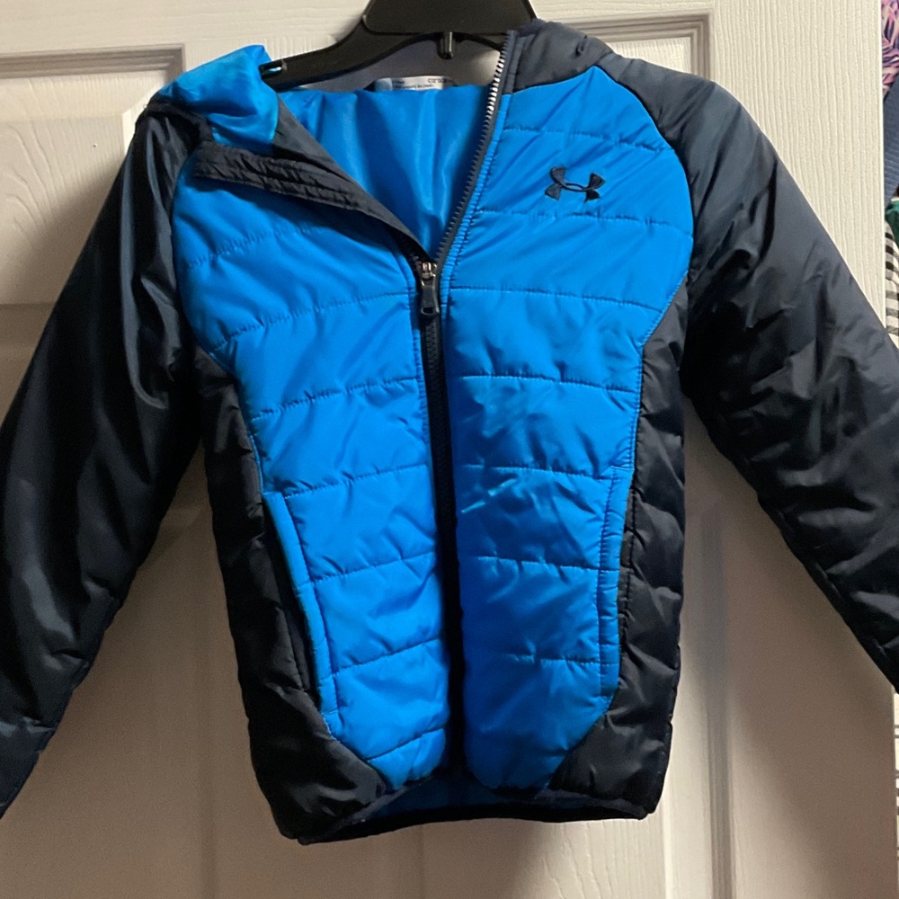 Under Armour Kids Two-Tone Blue and Black Puffer Jacket